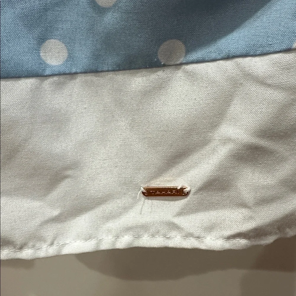 Tahari Girl Light Blue Dress with White Dots Size 5